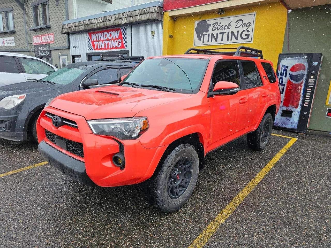 Orange Toyota 4Runner tint project
